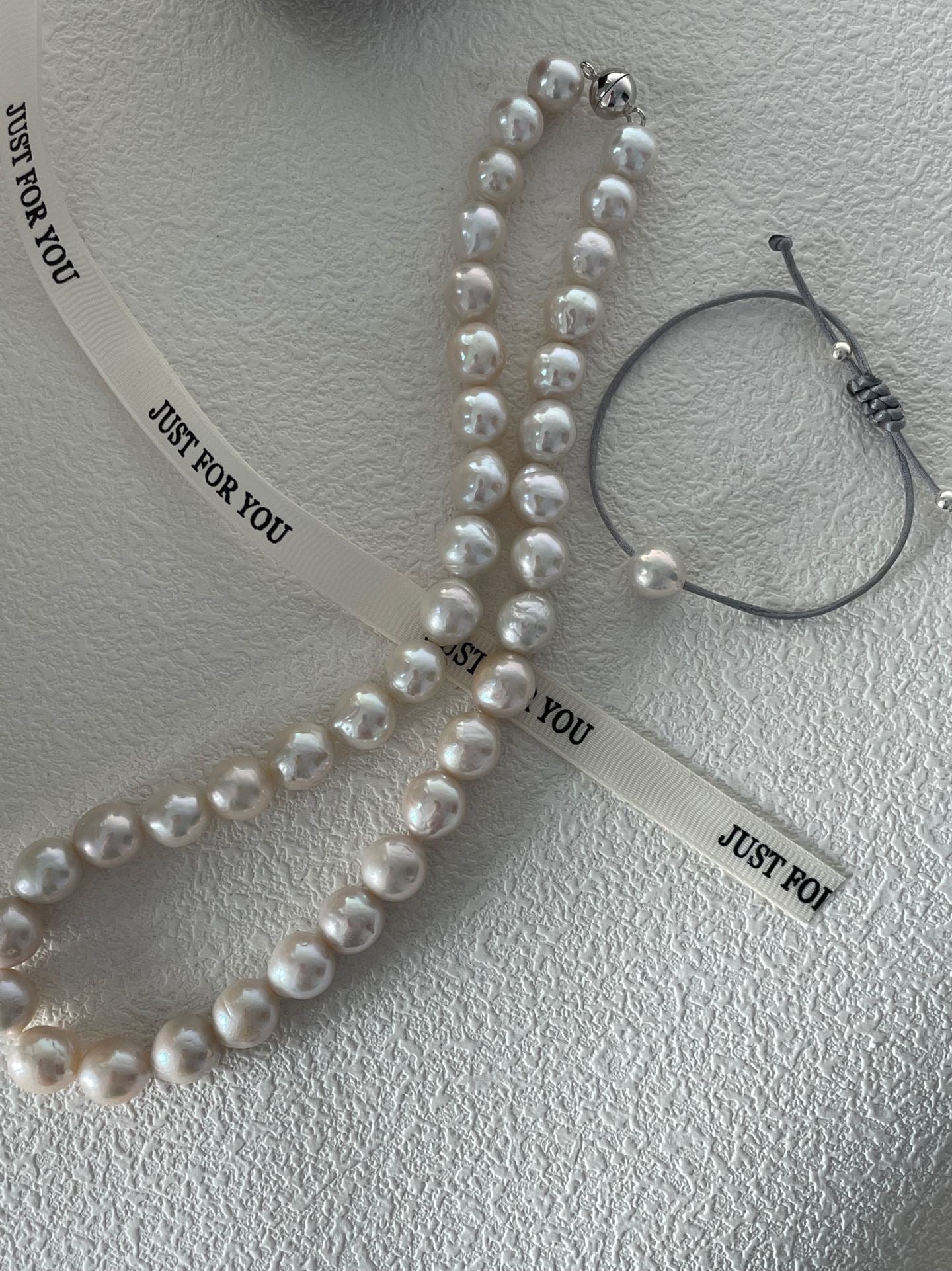 Edison Pearl & Silver Bead Necklace