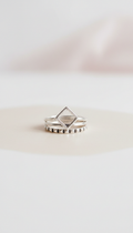 Sterling silver geometric stacking rings