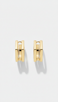 Gold vermeil geometric hoop earrings