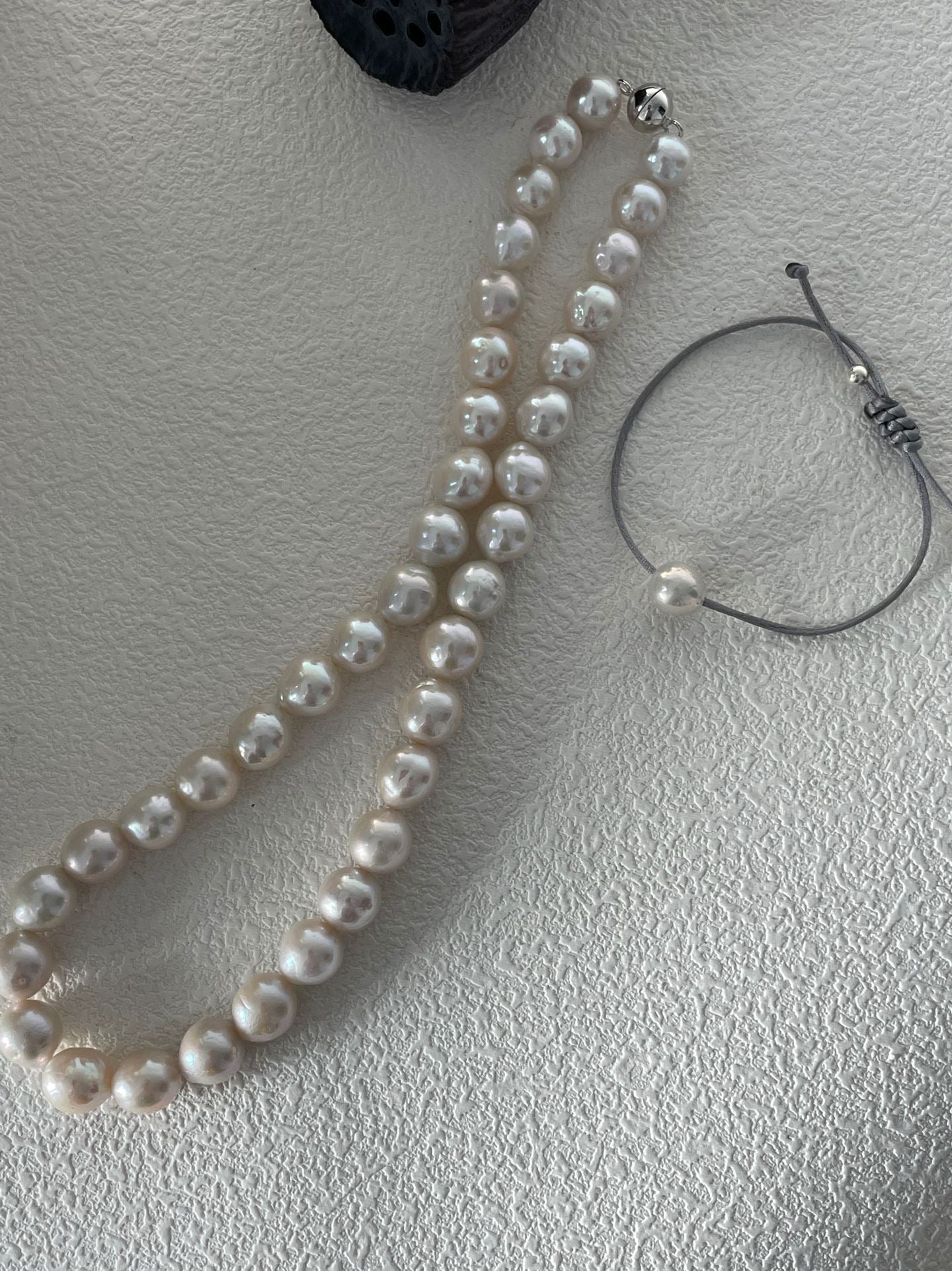 Edison Pearl & Silver Bead Necklace