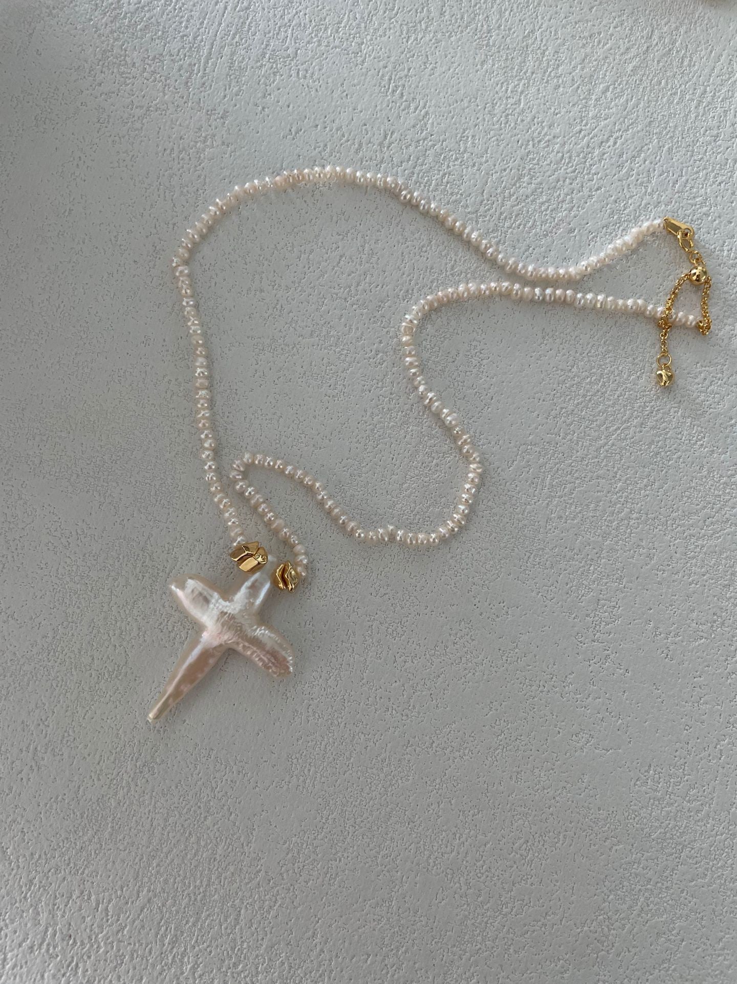 Cross Pearl Necklace