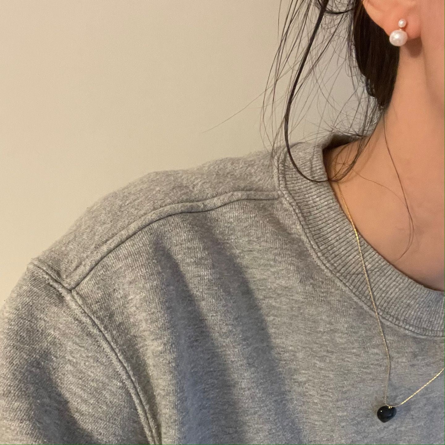 Double Pearl Stud Earrings