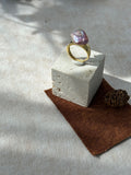 Adjustable Square Baroque Freshwater Pearl Ring