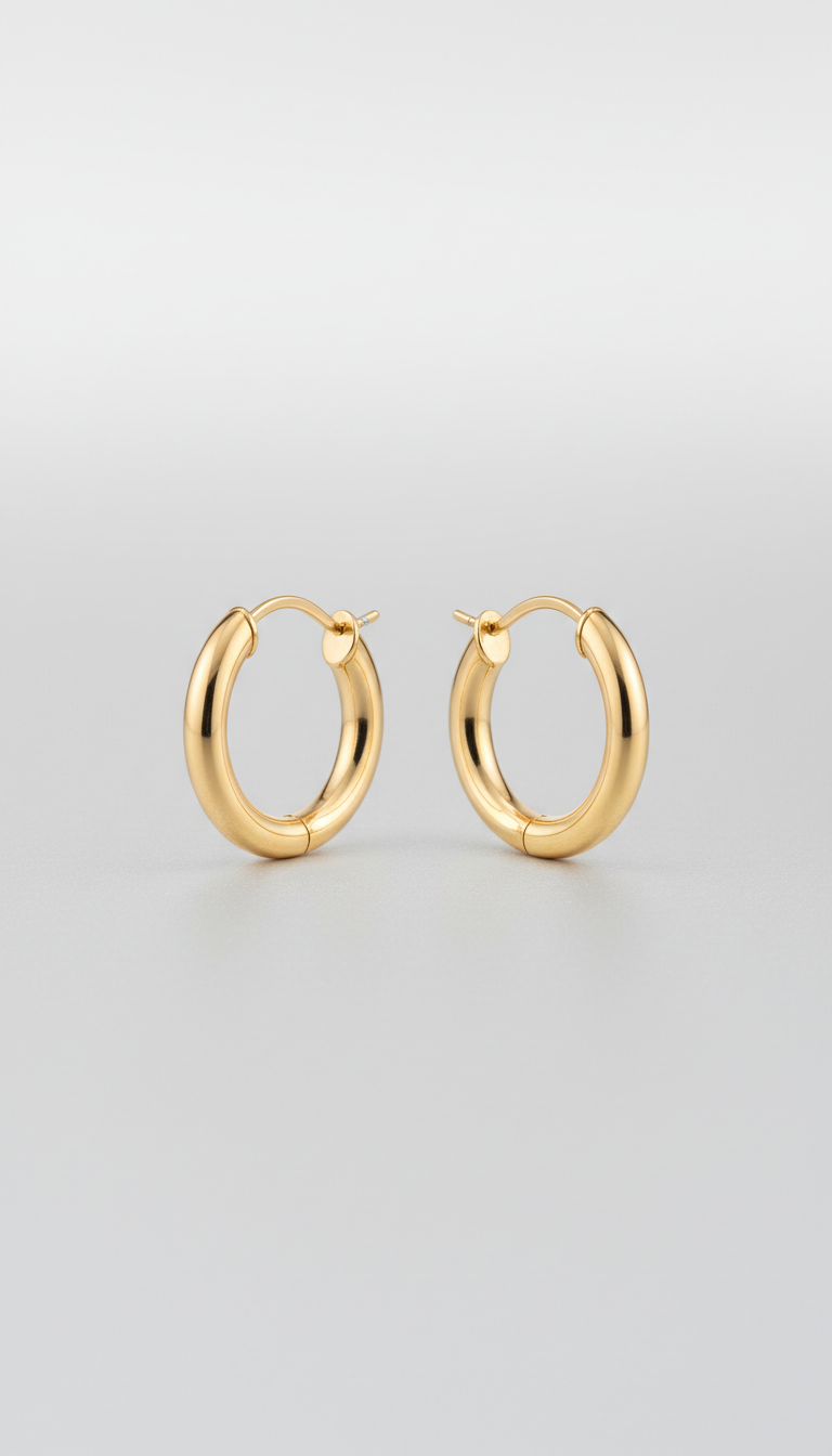 14k gold vermeil classic hoops