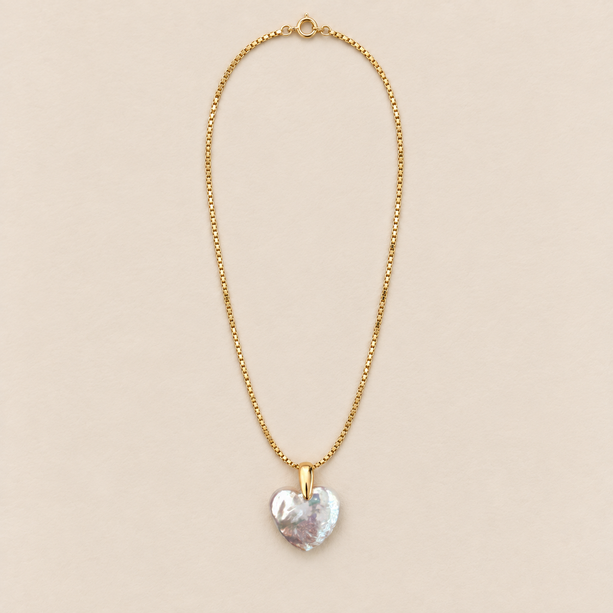 Amelie 18K Gold-Plated Heart Pearl Necklace