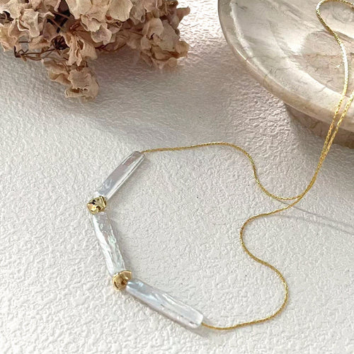Aurelle Triple Baroque Pearl Necklace — product view 1