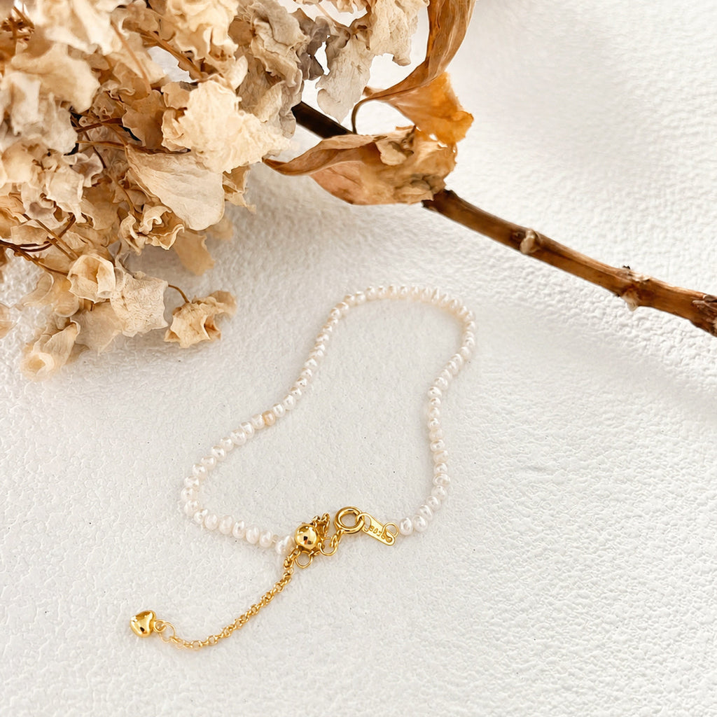 Elodie Gold-Plated Pearl Bracelet — product view 2