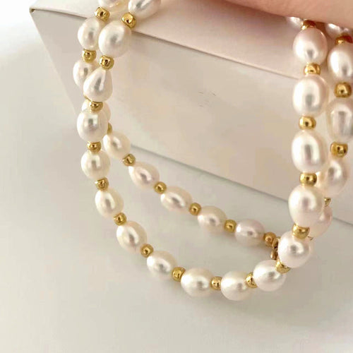 Aurelia Freshwater Pearl & Gold-Tone Bead Necklace — product view 1
