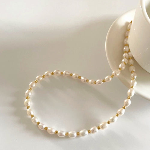 Aurelia Freshwater Pearl & Gold-Tone Bead Necklace — product view 1