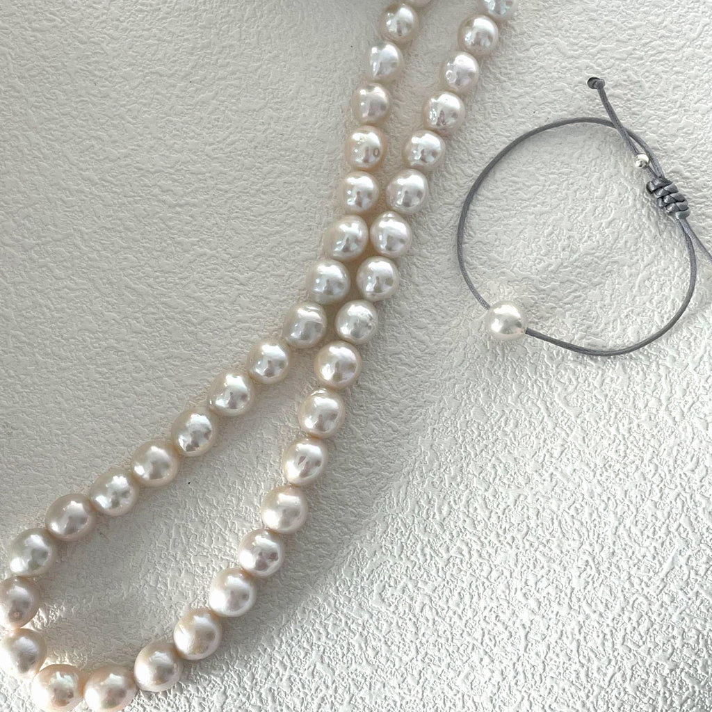 Estelle Edison Pearl & Silver-Tone Bead Necklace — product view 1