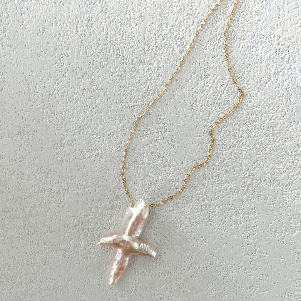 Celine Cross Pendant Necklace — product view 1