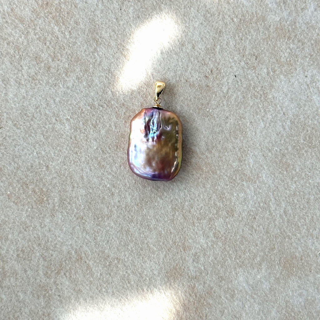 Odette Square Baroque Pearl Pendant Necklace — product view 4