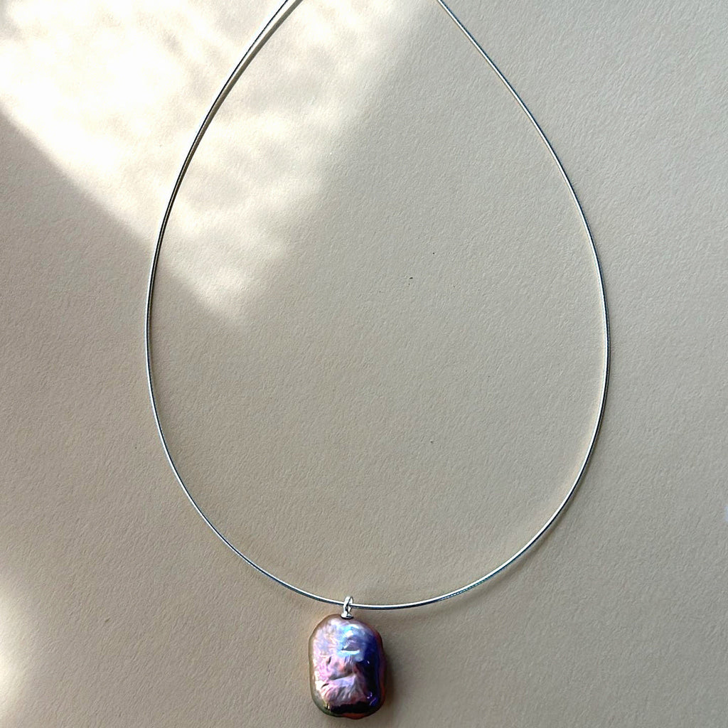 Odette Silver-Tone Baroque Pearl Choker — product view 3