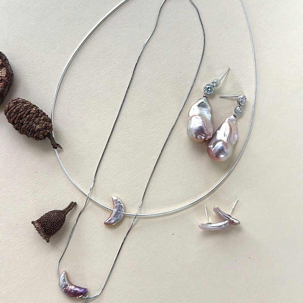 Selene Multicolour Moon Pearl Choker — product view 1