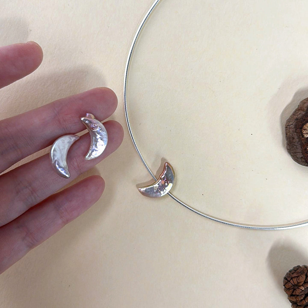 Selene Multicolour Moon Pearl Choker — product view 5
