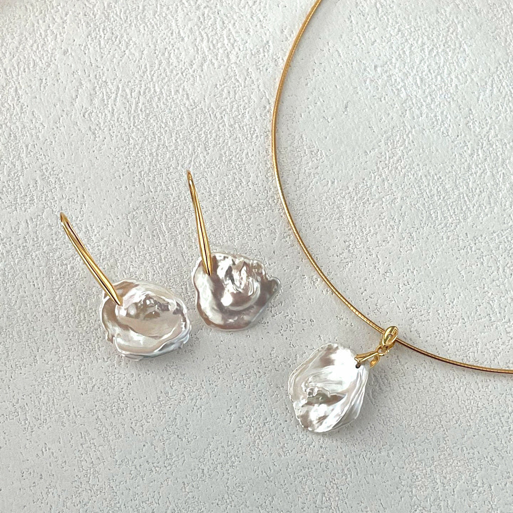 Fleur Silver Petal Drop Earrings — product view 5