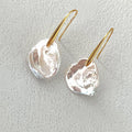 Fleur Silver Petal Drop Earrings — product view 1