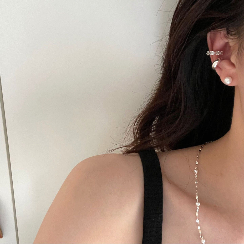 Clara Silver Pearl Studs — product view 2