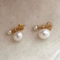 Lucie Gold-Filled Double Pearl Studs — product view 1
