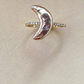 Selene Adjustable Moon Pearl Ring — product view 1